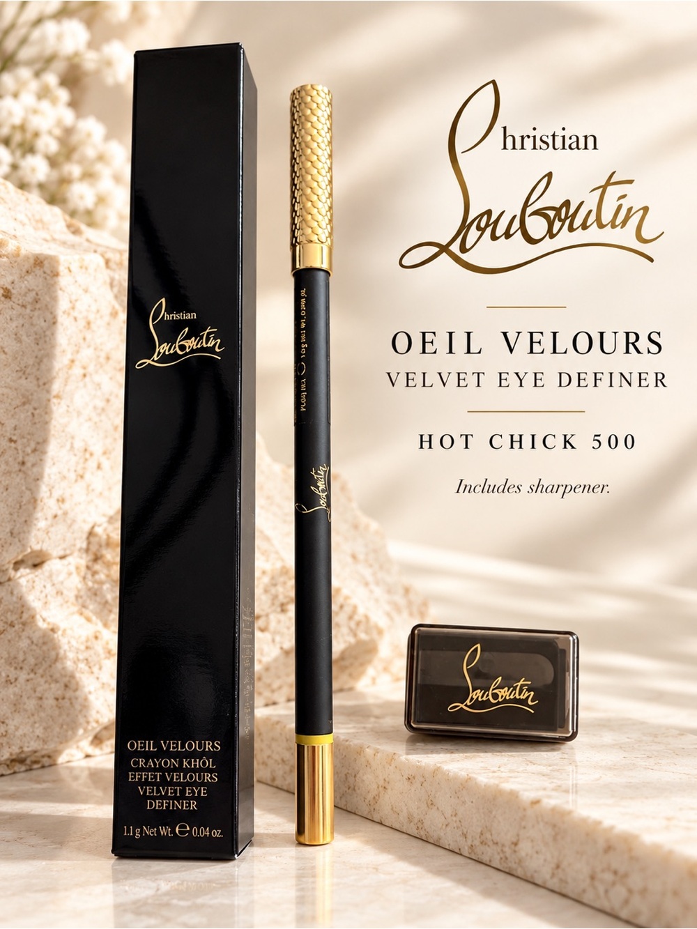 Christian Louboutin Oeil Velours Eyeliner Hot Chick 500 + Sharpener